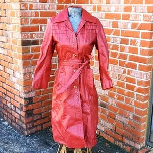Vintage 1960s Leather Trench Coat